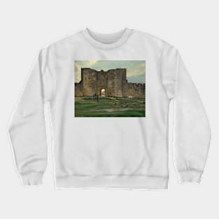 Porte de la Reine at Aigues-Mortes by Frederic Bazille Crewneck Sweatshirt